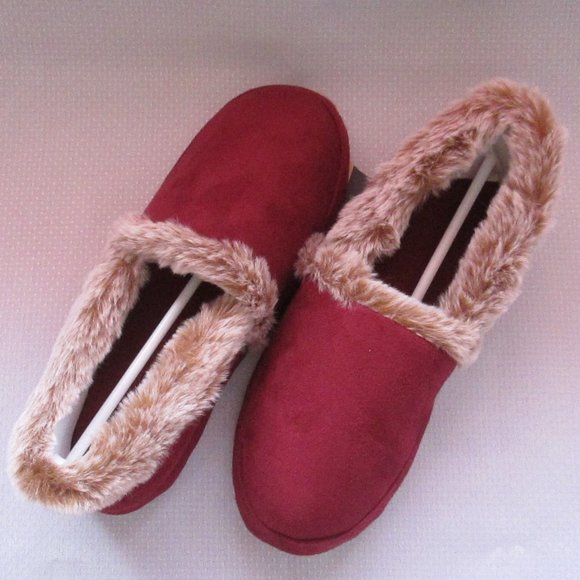 💕 WOMENS ISOTONER CHILI PEPPER CLOSED BACK SLIPPERS SIZE M 💕 - Picture 7 of 12